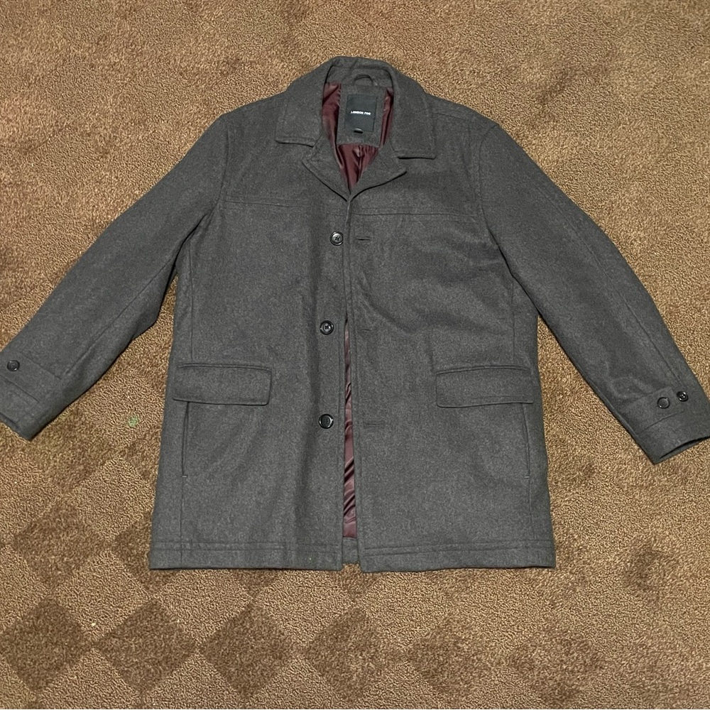 Men's Charcoal Wool Blend London Fog Coat - Classic Winter Jacket